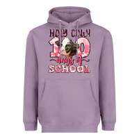 Lavender holy cow 100 days of school Heavyweight Hoodie - LillyAllenDesigns