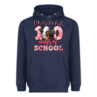 Navy holy cow 100 days of school Heavyweight Hoodie - LillyAllenDesigns