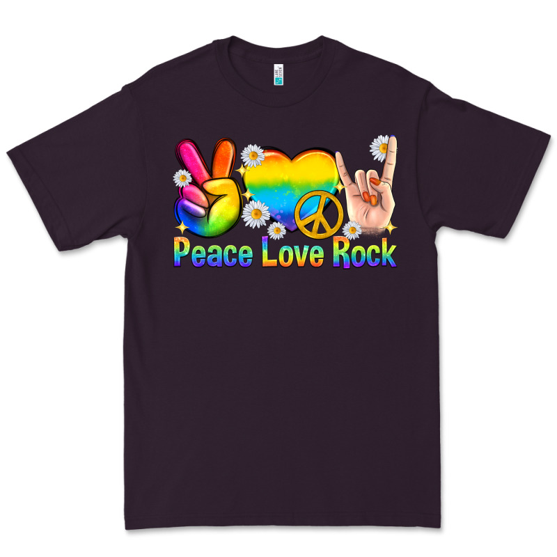 Peace Love Rock Pride Premium Tee by texasbilliewilder | Teevron