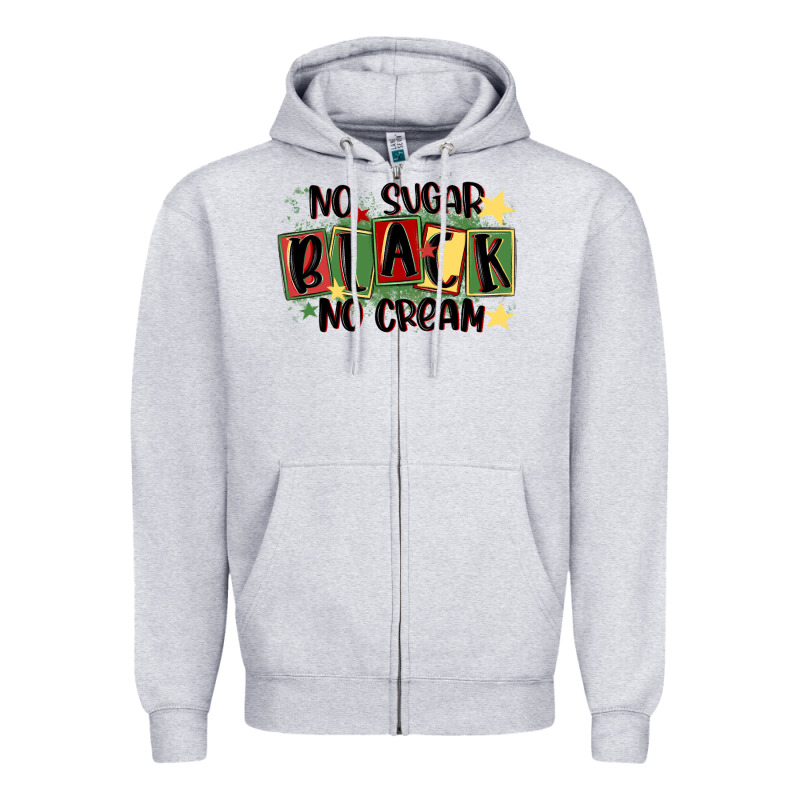 No Sugar Black No Cream Zipper Hoodie by MaliasSmallBusiness | Teevron