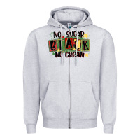 Heather Grey no sugar black no cream Zipper Hoodie - MaliasSmallBusiness