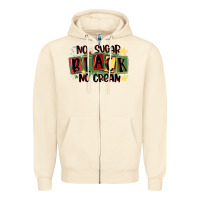 Sandshell no sugar black no cream Zipper Hoodie - MaliasSmallBusiness