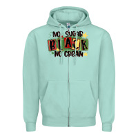 Seafoam no sugar black no cream Zipper Hoodie - MaliasSmallBusiness