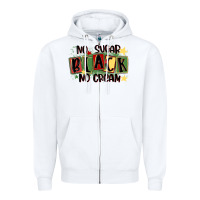 White no sugar black no cream Zipper Hoodie - MaliasSmallBusiness