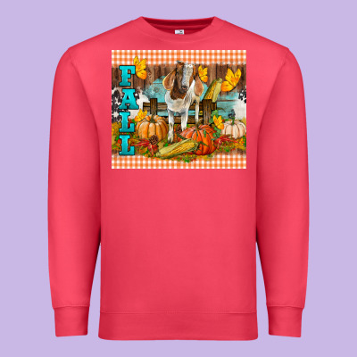 Fall With Baby Goat Premium Sweatshirt Designed By Lillyallendesigns