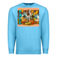 Ocean Blue Fall With Baby Goat Premium Sweatshirt - LillyAllenDesigns