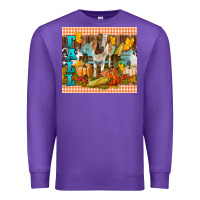 Purple Fall With Baby Goat Premium Sweatshirt - LillyAllenDesigns