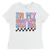 White in my wrestling mom era Ladies Tee - MaliasSmallBusiness