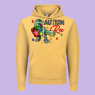 Autism Rex Vintage Hoodie Designed By Cowhidedigitalart