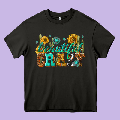 Beautiful Crazy Heavy Core Tee Designed By Texasbilliewilder