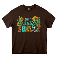 Chocolate Brown beautiful crazy Heavy Core Tee - texasbilliewilder