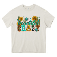 Cream beautiful crazy Heavy Core Tee - texasbilliewilder