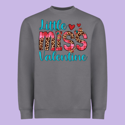 Little Miss Valentine Heavyweight Sweatshirt Designed By Jahusdesignshop