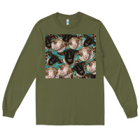 Army Green suffolk ewe and merino ram sheeps Long Sleeve Tee - BarkalooDesign