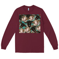 Burgundy suffolk ewe and merino ram sheeps Long Sleeve Tee - BarkalooDesign