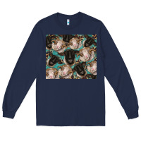 Navy suffolk ewe and merino ram sheeps Long Sleeve Tee - BarkalooDesign