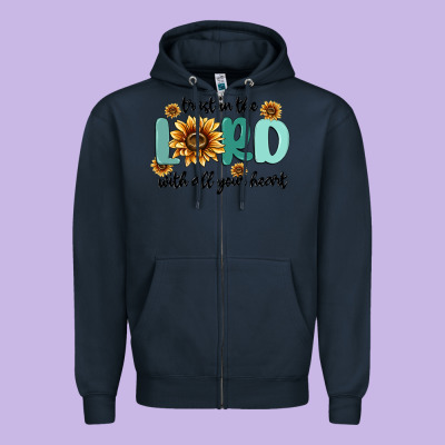 Trust In The Lord With All Your Heart Zipper Hoodie Designed By Maliassmallbusiness