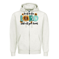 Oatmeal Heather trust in the lord with all your heart Zipper Hoodie - MaliasSmallBusiness
