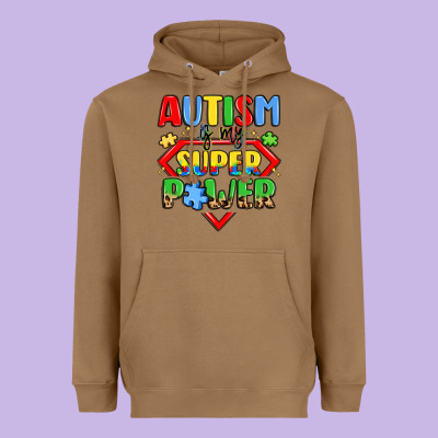 Autism Is My Superpower Heavyweight Hoodie Designed By Lillyallendesigns