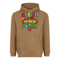 Toasted Coconut autism is my superpower Heavyweight Hoodie - LillyAllenDesigns