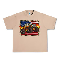 Burro american flag monster truck Urban Heavy Tee - Artiststas