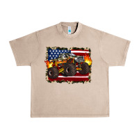 French Oak american flag monster truck Urban Heavy Tee - Artiststas