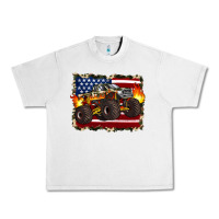 Lunar Rock american flag monster truck Urban Heavy Tee - Artiststas
