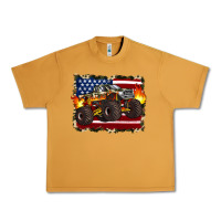Peanut Butter american flag monster truck Urban Heavy Tee - Artiststas