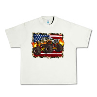 Pistachio american flag monster truck Urban Heavy Tee - Artiststas