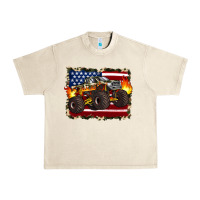 Sandshell american flag monster truck Urban Heavy Tee - Artiststas