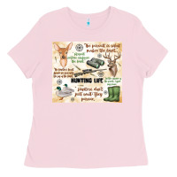Bubblegum Pink hunting life Ladies Tee - MaliasSmallBusiness