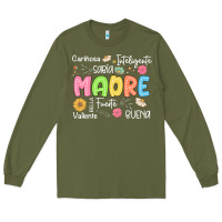 Army Green madre spanish mothers day Long Sleeve Tee - JahusDesignShop