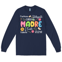 Navy madre spanish mothers day Long Sleeve Tee - JahusDesignShop