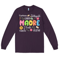 Plum madre spanish mothers day Long Sleeve Tee - JahusDesignShop