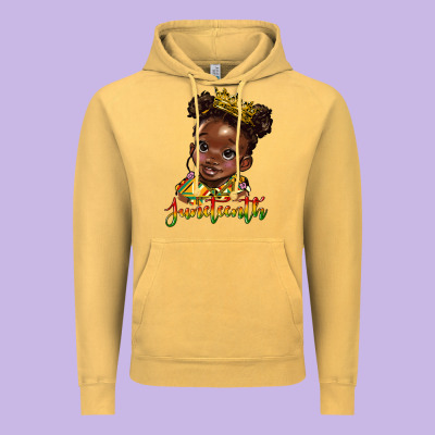 Juneteenth Black Girl Vintage Hoodie Designed By Hra Design Shop