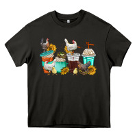 Chicken Coffee Cups Heavy Core Tee | Teevron