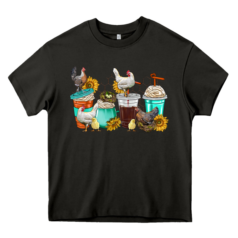 Chicken Coffee Cups Heavy Core Tee by texasbilliewilder | Teevron