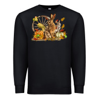 Black Fall Rabbit Premium Sweatshirt - LillyAllenDesigns