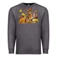 Charcoal Heather Fall Rabbit Premium Sweatshirt - LillyAllenDesigns