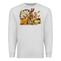 Dove Grey Fall Rabbit Premium Sweatshirt - LillyAllenDesigns