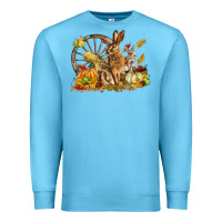 Ocean Blue Fall Rabbit Premium Sweatshirt - LillyAllenDesigns