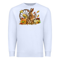 White Fall Rabbit Premium Sweatshirt - LillyAllenDesigns