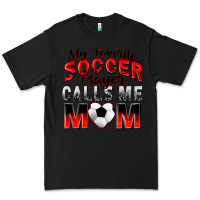 Black my favorite soccer player calls me mom Premium Tee - Zillion Design Studio