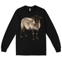 Black suffolk ewe Long Sleeve Tee - BarkalooDesign