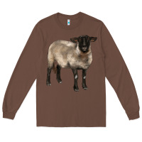 Chestnut suffolk ewe Long Sleeve Tee - BarkalooDesign