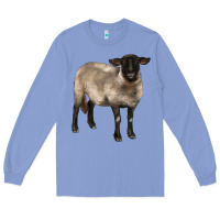 Colony Blue suffolk ewe Long Sleeve Tee - BarkalooDesign