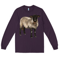 Plum suffolk ewe Long Sleeve Tee - BarkalooDesign