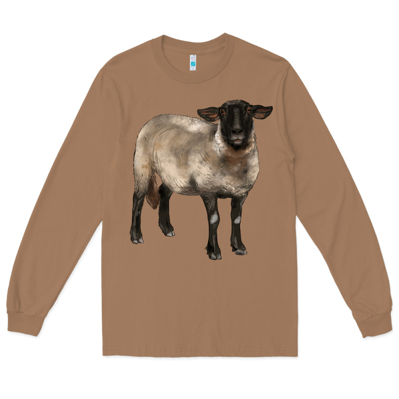 Suffolk Ewe Long Sleeve Tee by BarkalooDesign | Teevron