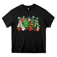 Black christmas trees with baseball Heavy Core Tee - Zillion Design Studio