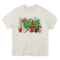 Cream christmas trees with baseball Heavy Core Tee - Zillion Design Studio